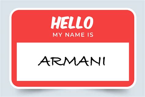 armani meaning.